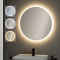 Brilagi - Espelho de casa de banho aquecido LED CLARA ECO LED/12W/230V Ø 60 cm IP44 CRI 90 dimerizável + CCT