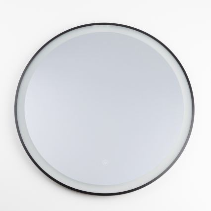 BRILAGI - Espelho de casa de banho LED ASTI LED/19W/230V Ø 60 cm preto IP44 CRI 90 regulável + CCT