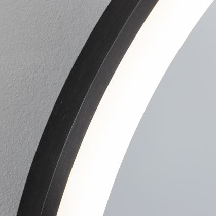 BRILAGI - Espelho de casa de banho LED ASTI LED/19W/230V Ø 60 cm preto IP44 CRI 90 regulável + CCT