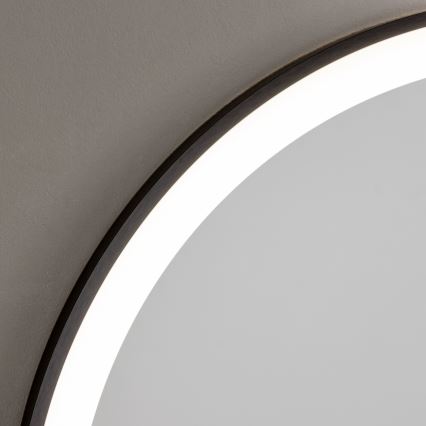 BRILAGI - Espelho de casa de banho LED ASTI LED/19W/230V Ø 60 cm preto IP44 CRI 90 regulável + CCT