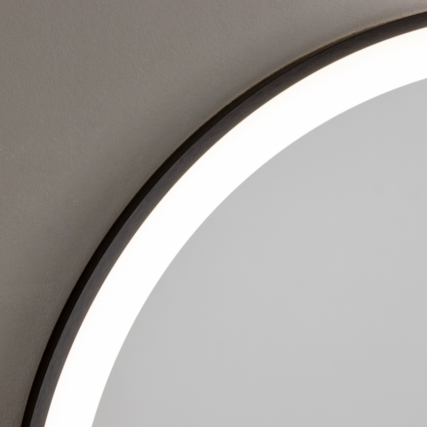 BRILAGI - Espelho de casa de banho LED ASTI LED/19W/230V Ø 60 cm preto IP44 CRI 90 regulável + CCT