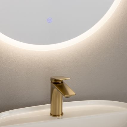 Brilagi - Espelho de casa de banho LED BERNATE LED/19W/230V Ø 60 cm prateado IP44 CRI 90 dimmerizável + CCT