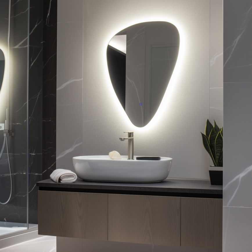 Brilagi - Espelho LED para casa de banho GOCCIA LED/19W/230V 67x50 cm IP44 CRI 90 dimerizável + CCT
