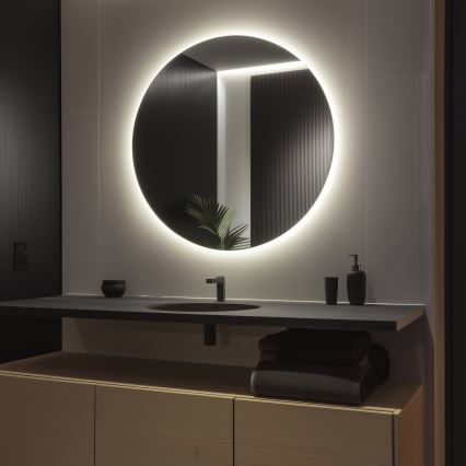 Brilagi - Espelho de casa de banho LUNA LED/32W/230V Ø 100 cm IP44 CRI 90 dimmável +CCT