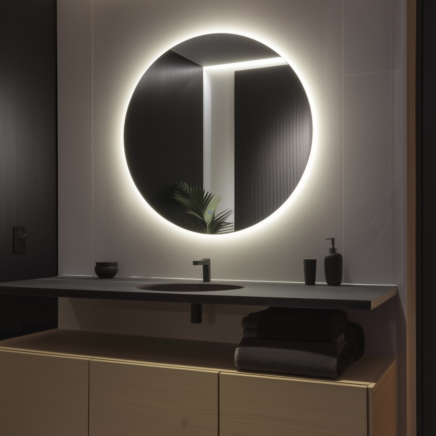 Brilagi - Espelho de casa de banho LUNA LED/32W/230V Ø 100 cm IP44 CRI 90 dimmável +CCT