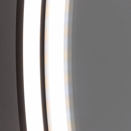 Brilagi - Espelho de casa de banho LED PALANZO LED/19W/230V Ø 60 cm preto IP44 CRI 90 dimerizável + CCT