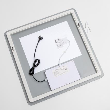 Brilagi - Espelho de casa de banho aquecido DIANA LED/17W/230V 60x60 cm IP44 CRI 90 regulável (dimmer) + CCT