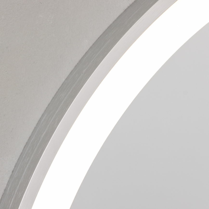 Brilagi - Espelho de casa de banho LED TORINO LED/19W/230V Ø 60 cm prateado IP44 IRC 90 dimerizável + CCT