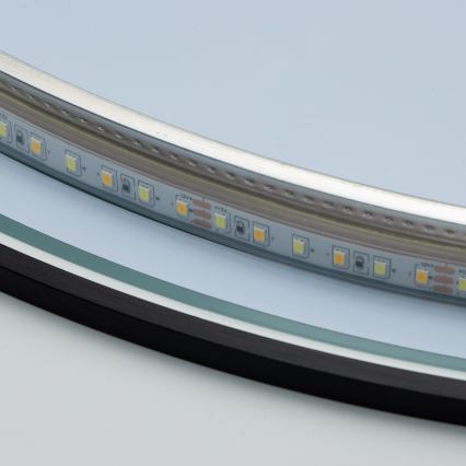 Brilagi - Espelho de casa de banho LED VENA BLACK LED/19W/230V Ø 60 cm IP44 CRI 90 dimerizável + CCT