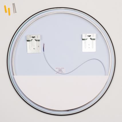 Brilagi - Espelho de casa de banho LED VENA BLACK LED/19W/230V Ø 60 cm IP44 CRI 90 dimerizável + CCT