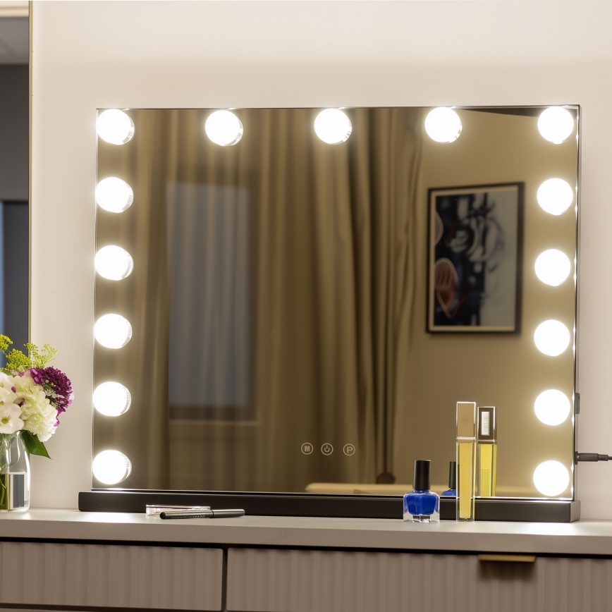 Brilagi - Espelho de maquilhagem LED regulável HOLLYWOOD LED/15W/230V 3000/4000/6500K