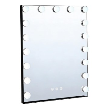 Brilagi - Espelho de maquilhagem LED dimerizável HOLLYWOOD LED/15W/230V 3000/4000/6500K 55x70 cm preto