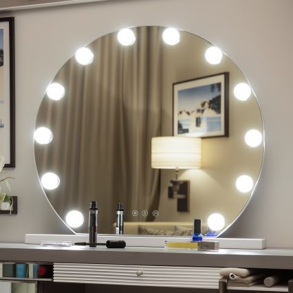 Brilagi - Espelho de maquilhagem LED regulável HOLLYWOOD LED/12W/230V 3000/4000/6500K