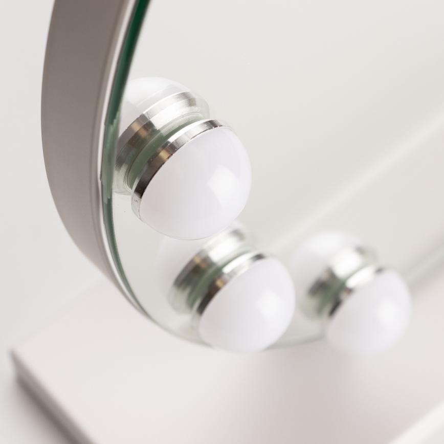 Brilagi - Espelho de maquilhagem LED regulável HOLLYWOOD LED/12W/230V 3000/4000/6500K