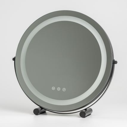 BRILAGI - Espelho de maquilhagem LED regulável CALIFORNIA LED/17W/230V 3000/4000/6500K Ø 42 cm preto