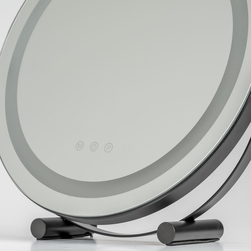 BRILAGI - Espelho de maquilhagem LED regulável CALIFORNIA LED/17W/230V 3000/4000/6500K Ø 42 cm preto