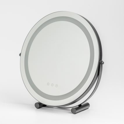 BRILAGI - Espelho de maquilhagem LED regulável CALIFORNIA LED/17W/230V 3000/4000/6500K Ø 42 cm preto
