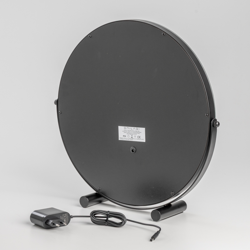 BRILAGI - Espelho de maquilhagem LED regulável CALIFORNIA LED/17W/230V 3000/4000/6500K Ø 42 cm preto