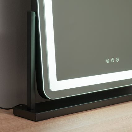 BRILAGI - Espelho de maquilhagem LED regulável CALIFORNIA LED/25W/230V 3000/4000/6500K 55x44 cm preto