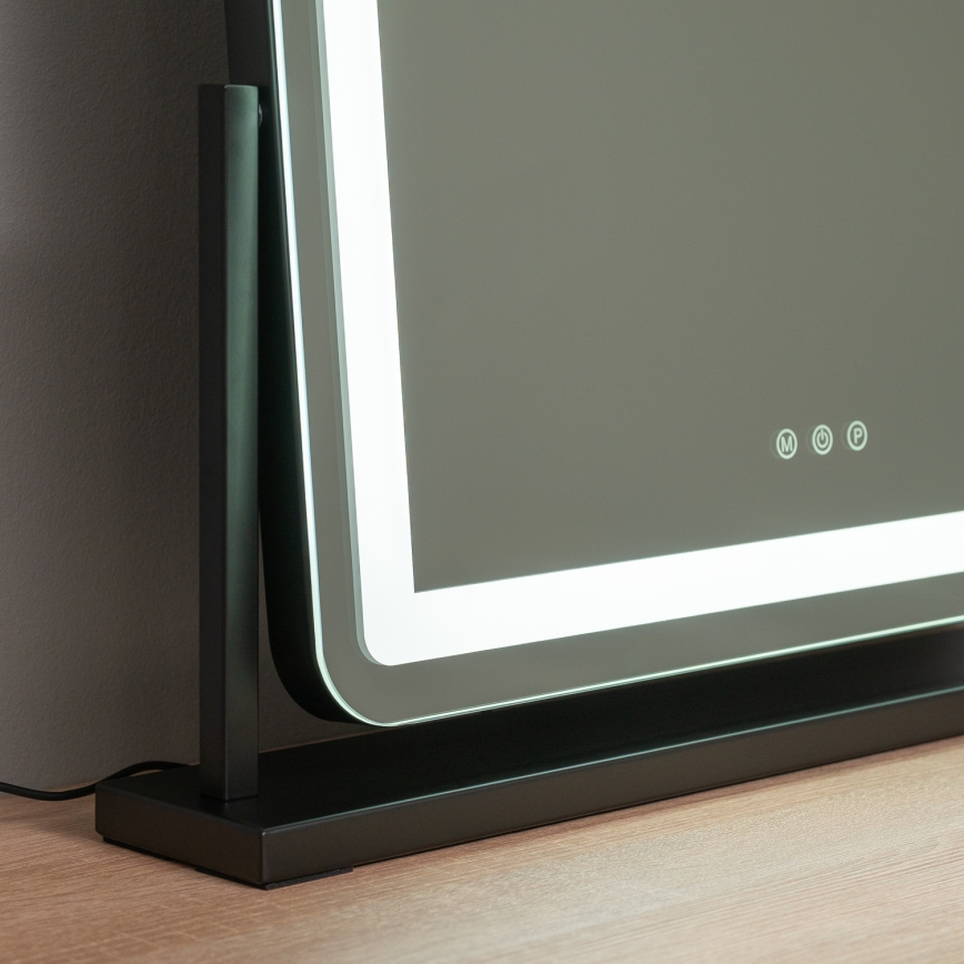 BRILAGI - Espelho de maquilhagem LED regulável CALIFORNIA LED/25W/230V 3000/4000/6500K 55x44 cm preto