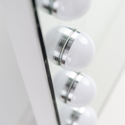 BRILAGI - LED Espelho de maquilhagem dimerizável HOLLYWOOD LED/15W/230V CCT + 2x USB 55x77 cm branco