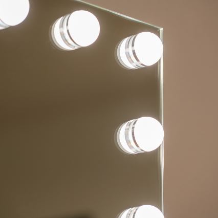 BRILAGI - LED Espelho de maquilhagem dimerizável HOLLYWOOD LED/15W/230V CCT + 2x USB 55x77 cm branco