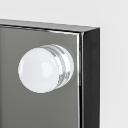 BRILAGI - Espelho de maquilhagem LED regulável HOLLYWOOD LED/15W/230V CCT + 2x USB 55x77 cm preto