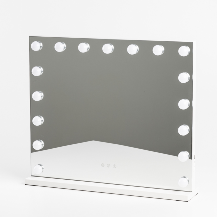 BRILAGI - Espelho de maquilhagem LED dimerizável HOLLYWOOD LED/15W/230V CCT + 2x USB 60x50 cm branco