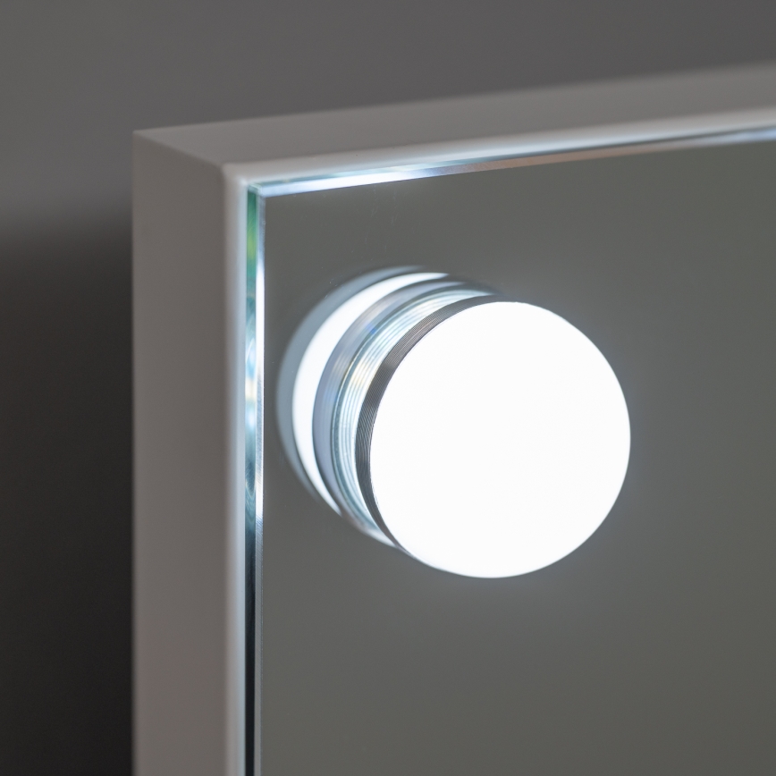 BRILAGI - Espelho de maquilhagem LED dimerizável HOLLYWOOD LED/15W/230V CCT + 2x USB 60x50 cm branco