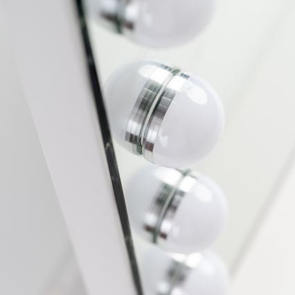 BRILAGI - Espelho de maquilhagem LED dimerizável HOLLYWOOD LED/15W/230V CCT + 2x USB 60x50 cm branco