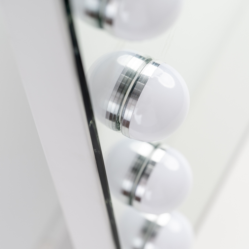 BRILAGI - Espelho de maquilhagem LED dimerizável HOLLYWOOD LED/15W/230V CCT + 2x USB 60x50 cm branco