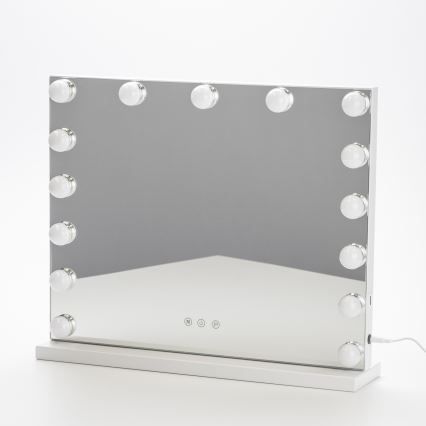 BRILAGI - Espelho de maquilhagem LED regulável HOLLYWOOD LED/15W/230V CCT + USB branco