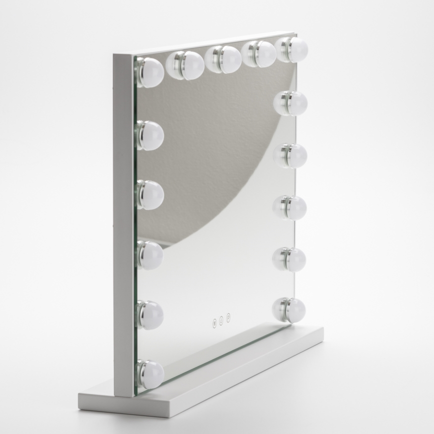 BRILAGI - Espelho de maquilhagem LED regulável HOLLYWOOD LED/15W/230V CCT + USB branco