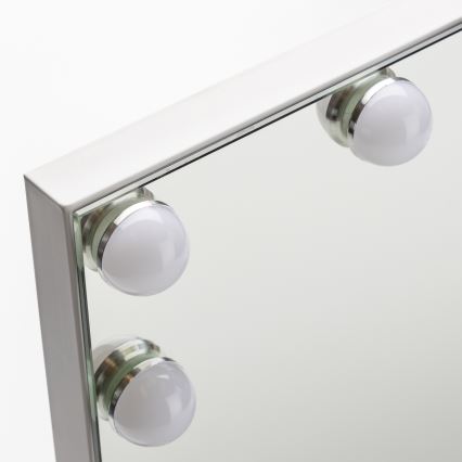 BRILAGI - Espelho de maquilhagem LED regulável HOLLYWOOD LED/15W/230V CCT + USB branco