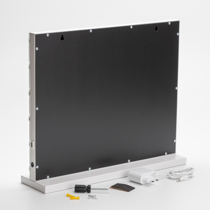 BRILAGI - Espelho de maquilhagem LED regulável HOLLYWOOD LED/15W/230V CCT + USB branco
