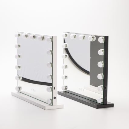 BRILAGI - Espelho de maquilhagem LED regulável HOLLYWOOD LED/15W/230V CCT + USB branco