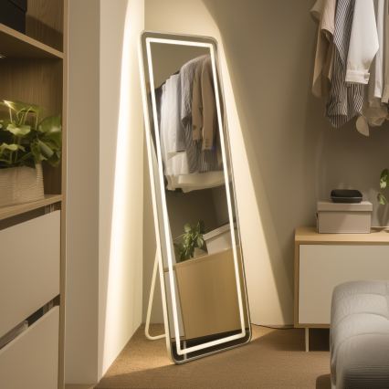 Brilagi - Espelho de pé BELLEZA LED/42W/230V 160x50 cm IP44 CRI 90 dimerizável + CCT
