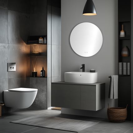 Brilagi - Espelho aquecido LED para casa de banho DEMI PRO LED/20W/230V Ø 60 cm IP44 CRI 90 dimerizável + CCT