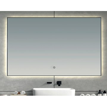 Brilagi - Espelho LED de casa de banho SUELLO LED/30W/230V 60x90 cm preto IP44 IRC 90 dimerizável + CCT