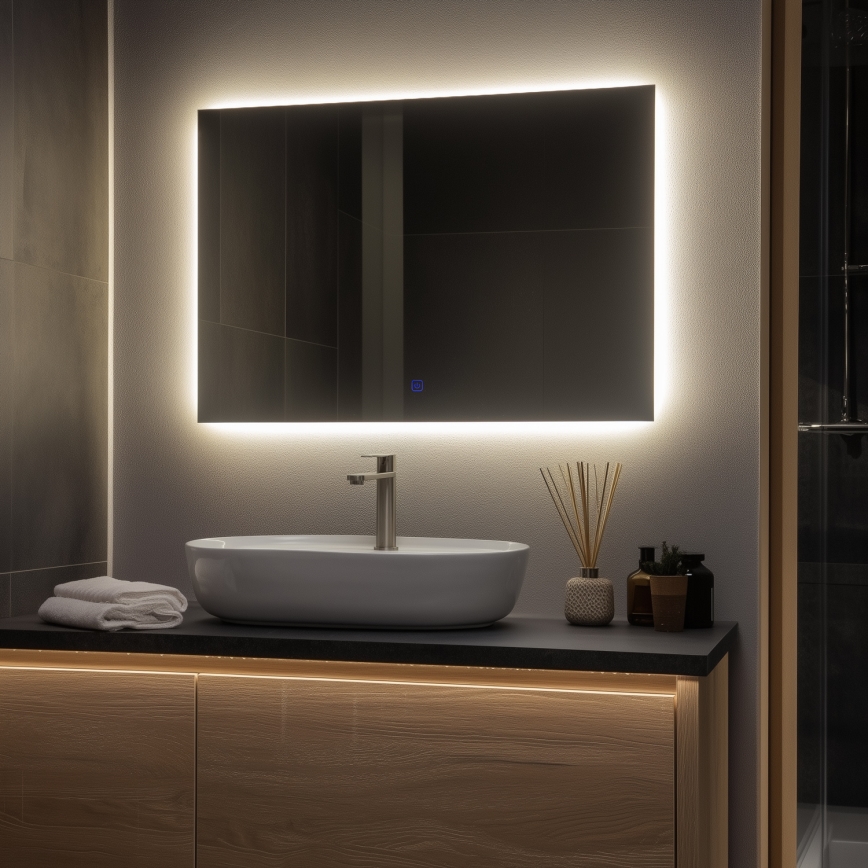 Brilagi - Espelho de casa de banho LED LUCE LED/30W/230V 60x90 cm IP44 CRI 90 dimerizável + CCT