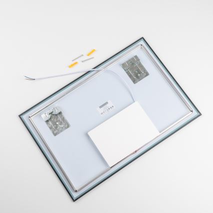Brilagi - Espelho de Casa de Banho LED SUELLO 20W/230V 40x60 cm preto IP44 CRI 90 dimerizável + CCT (temperatura de cor ajustável)
