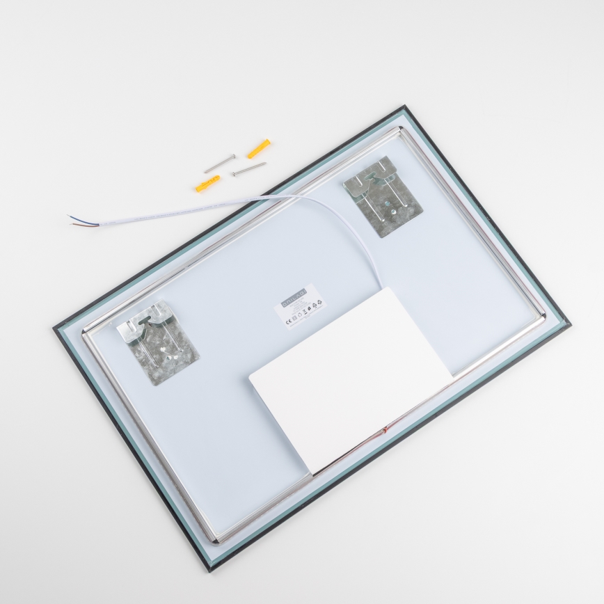 Brilagi - Espelho de Casa de Banho LED SUELLO 20W/230V 40x60 cm preto IP44 CRI 90 dimerizável + CCT (temperatura de cor ajustável)