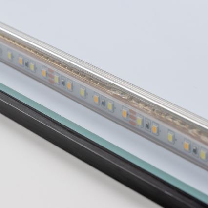 BRILAGI - Espelho de casa de banho LED SUELLO LED/24W/230V 60x60 cm preto IP44 IRC 90 dimerizável + CCT