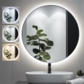 BRILAGI - Espelho LED para casa de banho VENA BLACK LED/26W/230V Ø 80 cm IP44 CRI 90 dimerizável + CCT