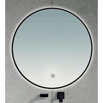 Brilagi - Espelho LED para casa de banho VENA BLACK LED/26W/230V Ø 80 cm IP44 CRI 90 dimerizável + CCT