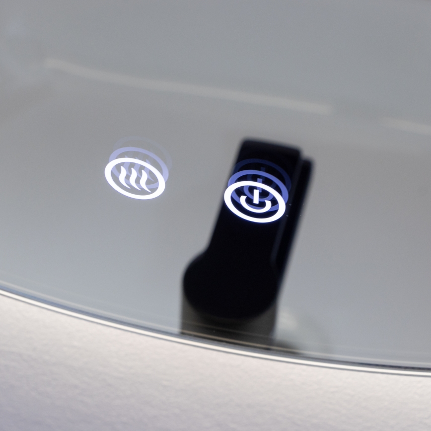 Brilagi - Espelho aquecido LED para casa de banho DEMI ECO LED/12W/230V Ø 60 cm IP44 CRI 90 dimerizável + CCT