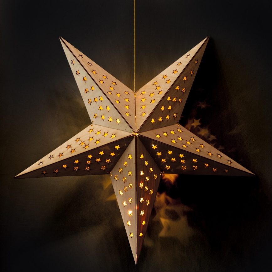 Brilagi - Estrela decorativa de Natal LED, 59 x 55 cm, alimentada por 2 pilhas AA