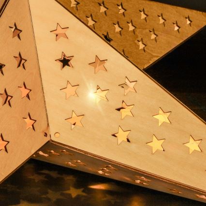 Brilagi - Estrela decorativa de Natal LED, 59 x 55 cm, alimentada por 2 pilhas AA