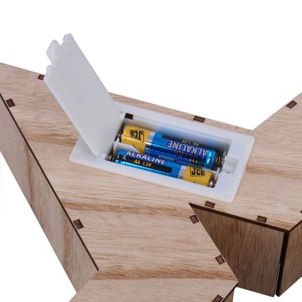 Brilagi - Estrela LED para decoração de Natal, 38 x 40 cm, alimentada por 2 pilhas AA