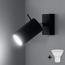 Brilagi -  Foco de parede LED ASMUS 1xGU10/7W/230V preto